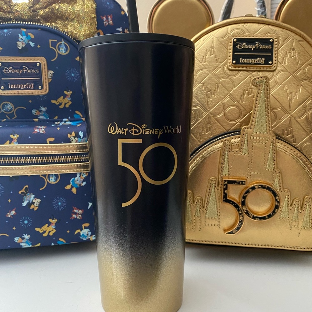 Starbucks Tumbler Disney World 50th Anniversary Celebration limited release.
